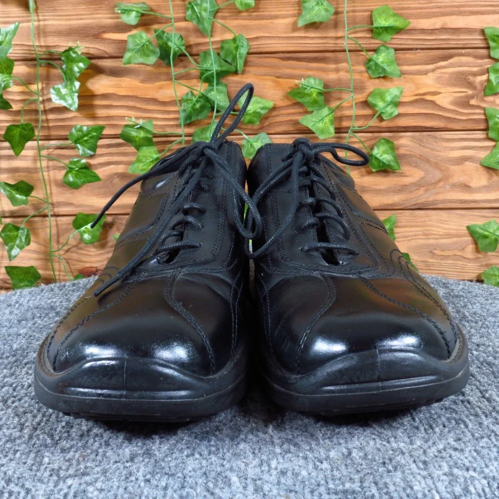 Deer Stags Equator Mens Oxford Shoes Sz 9.5 Wide Work Uniform Professional Black
